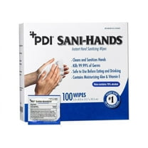 PDI Sani-Hands Instant Hand Sanitizing Wipes - 100 Per Box - 10 Box/Carton D43600CT