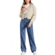 thumbnail image 2 of Chaqueta bomber de invierno para mujer INSPIRE CHIC, abrigo holgado acolchado, cortada, talla XL, color beige, 2 of 6