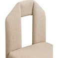 thumbnail image 4 of Meridian Furniture Bennett Beige Boucle Fabric Dining Chair (Set of 2), 4 of 8