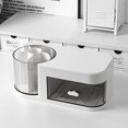thumbnail image 2 of Sentmoon Storage Rack Bathroom Shelf Desk Organizer Cute Student Stationery Tray Pencil Cup Modern Office Desk Pencil Cup Trendy Study Table Accessory, 2 of 8