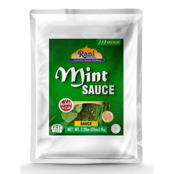 Rani Mint Sauce (Savory Dipping Sauce) 35oz (2.2lbs) 1kg Bulk, Ready to eat, Vegan ~ Gluten Free | NON-GMO | Kosher | Indian Origin