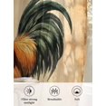 thumbnail image 6 of Sheer Curtains 45 Inch Length 2 Panels Set for Kitchen, Farmhouse Rooster Semi Sheer Curtains for Windows, Retro Country Watercolor Animal Voile Window Treatments Rod Pocket Curtain, 6 of 7