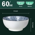 thumbnail image 2 of 60 Oz Large Soup Bowl Set Of 3, Japanese Ramen Pho Bowls, Blue And White Porcelain Big Bowl, 2 of 9