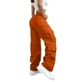 thumbnail image 5 of Women High Waisted Wide Leg Cargo Pants Baggy Stretchy Casual Trousers Streetwear Fashion Trendy Travel Outfits, 5 of 5