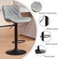 thumbnail image 3 of YOUNIKE Bar Stools 1 Pcs Faux Leather Padded Swivel Kitchen Counter Barstools, Gray, 3 of 8