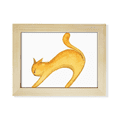 thumbnail image 1 of Pintura de acuarela miaoji Orange Cat marco de foto de madera 6x8 pulgadas, 1 of 4