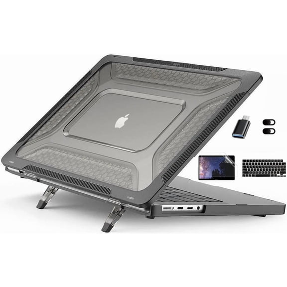 For MacBook Pro 14 inch Case 2025 2024 2023 2022 2021 M5 M4 M3 M2 M1 A3434 A3112 A3185 A3401 A2918 A2992 A2779 A2442 Plastic Hard Shell Cover with Keybaord Cover & Screen Protector & Adapter
