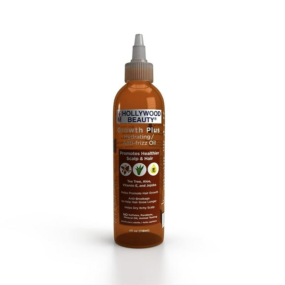 Hollywood Beauty Growth : Hydrating/Anti-Frizz Oil With Jojoba 4 Oz Pack Of 2