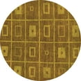thumbnail image 1 of Ahgly Company Indoor Round Abstract Orange Modern Area Rugs, 8' Round, 1 of 4