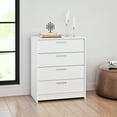 thumbnail image 6 of Prepac Studio Essentials Dresser, White Dresser for Bedroom, Chest of Drawers with 4 Drawers 18" D X 30" W x 36.5" H, WDBR-2104-1, 6 of 12