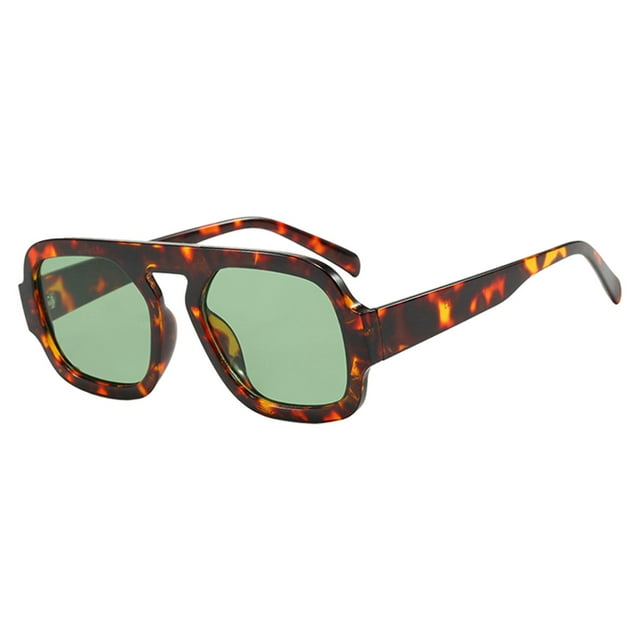 TIEVOSA Lunettes de Soleil Rondes Classiques pour Femmes Hommes Teintes Grande Monture (Vert Foncé)