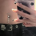 thumbnail image 3 of Briana Williams 14G Dangle Belly Button Rings Silver Belly Button Rings Belly Rings, 3 of 5