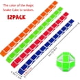 thumbnail image 2 of 12 Pieces 24 Blocks Magic Snakes Cubes, Mini Snakes Speed ​​Cubes, Mini Plastic Puzzle Cubes Toys For Children Party Bag Filler, Party Favors, Random Color, 2 of 7