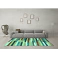 thumbnail image 3 of Ahgly Company Indoor Round Abstract Turquoise Blue Contemporary Area Rugs, 6' Round, 3 of 4