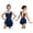 Navy Blue, variant on Hansber Figure Ice Skating Dress Girls Sleeveless Lyrical Dance Leotard for Gymnastics Perform Competition White 6