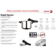 thumbnail image 4 of Olla Presión RAPID Xpress 7.5 L Acero Inoxidable Fagor FAGOR 81OPFGRAP80, 4 of 4