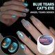thumbnail image 4 of Esmalte de uñas con forma de ojo de gato y lágrimas azules 2024, nuevo brillo, uñas con cuentas de vidrio blancas, 05, río de estrellas rosa, 4 of 5