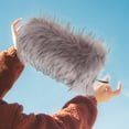 thumbnail image 4 of LOLIPPYY 1Pc Grey Faux Fur Hand Muffs with Lanyard Lightweight Warm Hand Warmer for Home Use, 4 of 8