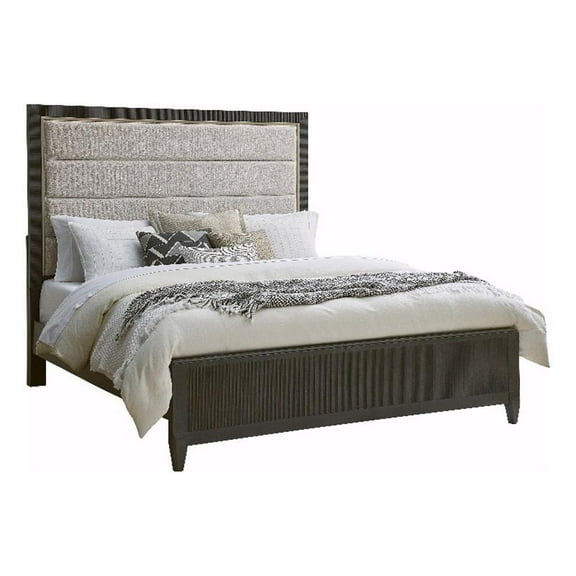 West End Loft Fabric Upholstered Queen Bed in Brown Finish by Pulaski Furniture