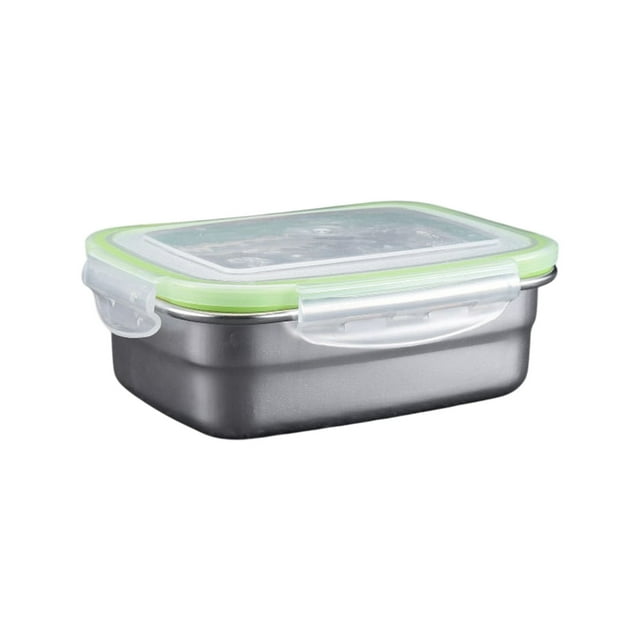 Boîte Scellée pour Réfrigérateur en Acier Inoxydable 304 avec Couvercle, Organisateur, Boîte Bento Rectangulaire, Boîte à Lunch