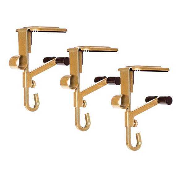 Village Lighting Mantle Garland and Stocking Hanger (3 Pack) (Gold)