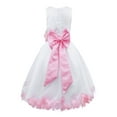 thumbnail image 4 of iiniim Kids Girls Sleeveless Flower Petals Tulle Dress Formal Elegant Wedding Party Size 2-14, 4 of 7
