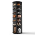thumbnail image 2 of Ktaxon 7-Tier Rotating Shoe Rack Tower,  Free Standing 360° Revolving  Organizer, 28 Pairs of Shoes/ Bag, Black, 2 of 17