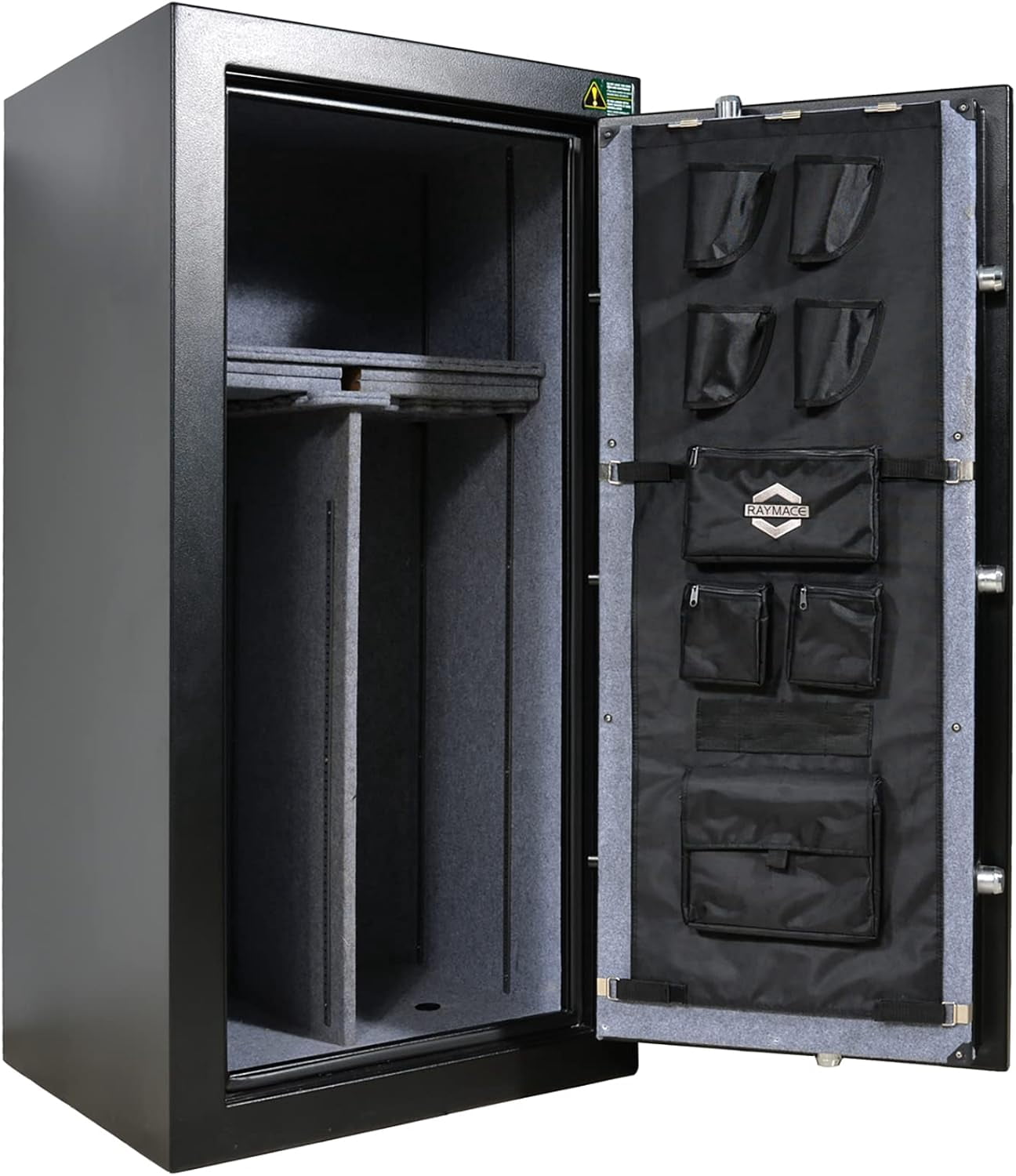 Gun Safe Door Panel Organizer 16.5W*47H Adjustable Storage for Pistols Documents