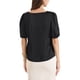 thumbnail image 3 of INSPIRAR CHIC Blusa de satén de media manga con escote corazón para mujeres, oficina, talla XS, negra, 3 of 6