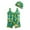 2#Green, variant on AUNVITO Girls One-Piece Swimsuit Fashion Print Inflatable Arm Floats Toddler Swimwear