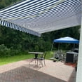 thumbnail image 7 of ALEKO 20' x 10' Retractable Motorized Patio Awning, Blue and White Striped Color, 7 of 7