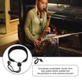 thumbnail image 3 of WEUVEB 1 Pc Pressure Relief Saxophone Strap Black PU Comfortable for Musicians, 3 of 8