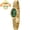 Green, variant on Small Gold Watches for Women, Dainty Luxury Irregular Oval Dial, Stainless Steel Bracelet Watch, Adjustment Tool Included, Waterproof, Minimalist Ladies Analog Quartz Wrist Watch (Gold)