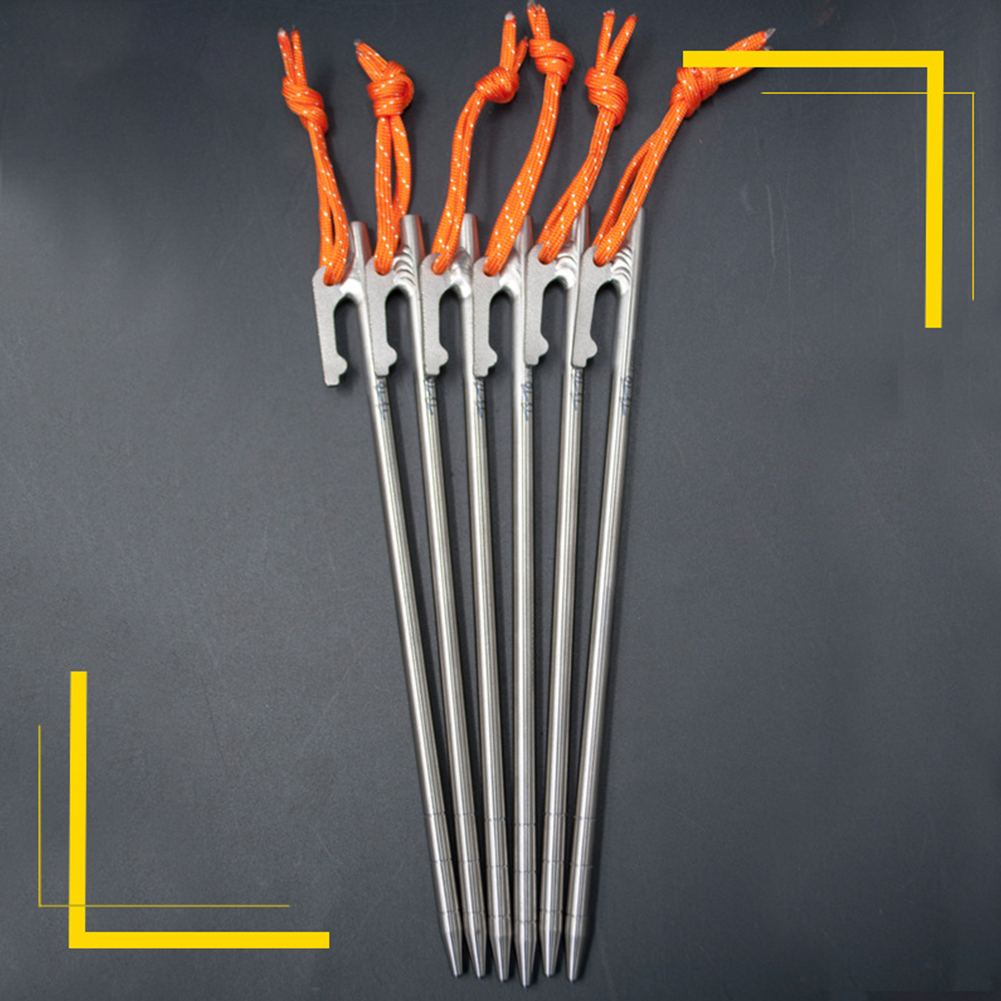 High Strength Titanium Alloy Tent Pegs for Camping Stakes for Rocky