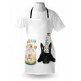 thumbnail image 3 of Kids Birthday Apron Sleepy French Bulldog Party Cake with Candles Cone Hat Celebration Image, Unisex Kitchen Bib Apron with Adjustable Neck for Cooking Baking Gardening, Multicolor, by Ambesonne, 3 of 3