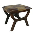 thumbnail image 4 of International Caravan Carmel Faux Leather Stool in Brown, 4 of 7