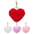 thumbnail image 4 of GOOHOCHY 4 llaveros de corazón de San Valentín, llavero de peluche con forma de corazón, colgante para mochila o bolso, decoración., 4 of 8
