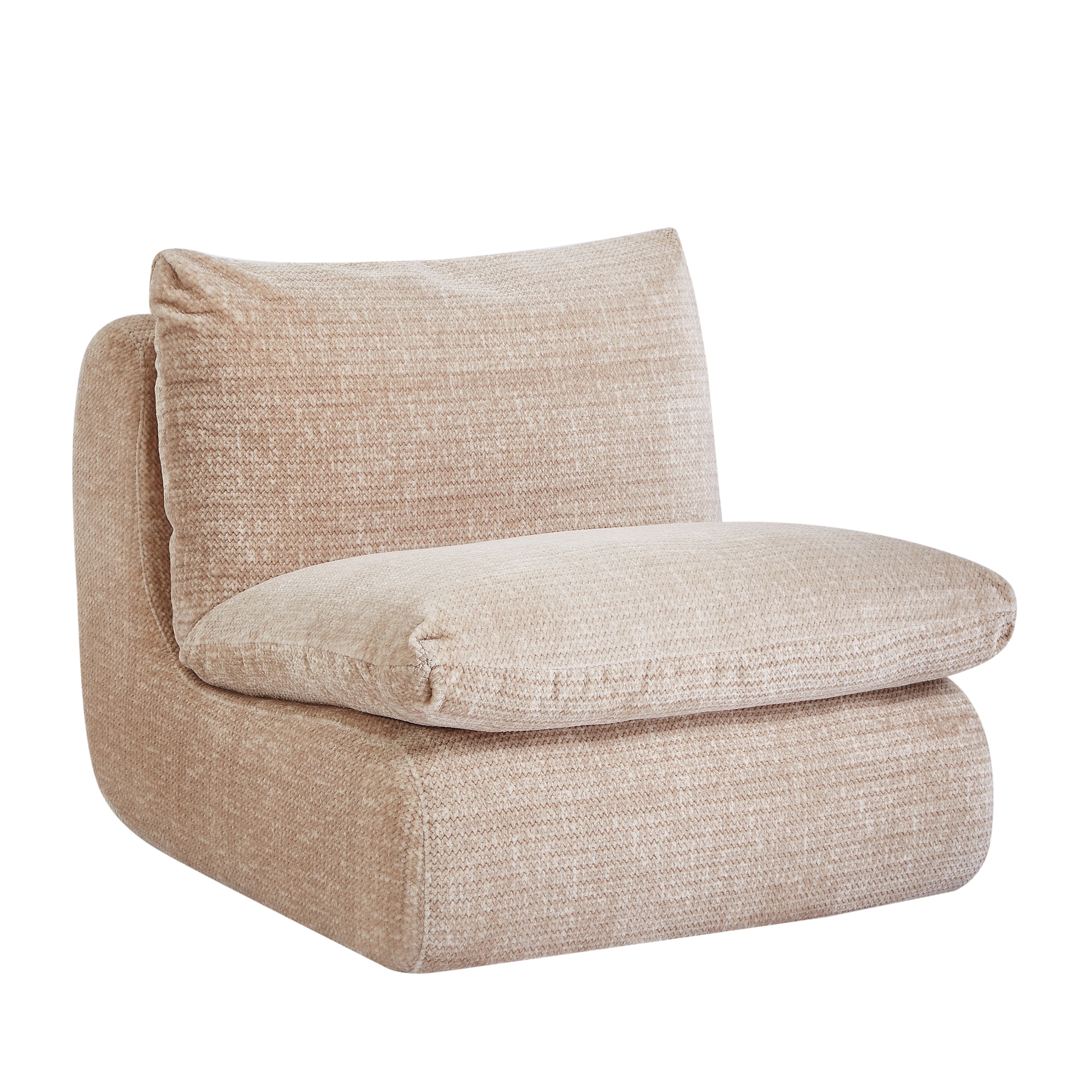 MAYEERTY Modern Full Compression Sofa Chair for Living Room & Bedroom, 33*41*34"Cream