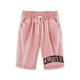 thumbnail image 2 of Toddler Kids Girls Casual Bermuda Shorts Drawstring Elastic Waistband Beach Shorts 3-13 Years, 2 of 4