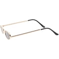 thumbnail image 3 of Extreme Small Oval Sunglasses Neutral Colored Flat Lens 51mm (Gold / Smoke), 3 of 4