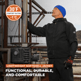 thumbnail image 2 of RefrigiWear Lightweight Softshell Jacket with Hood, 2 of 6