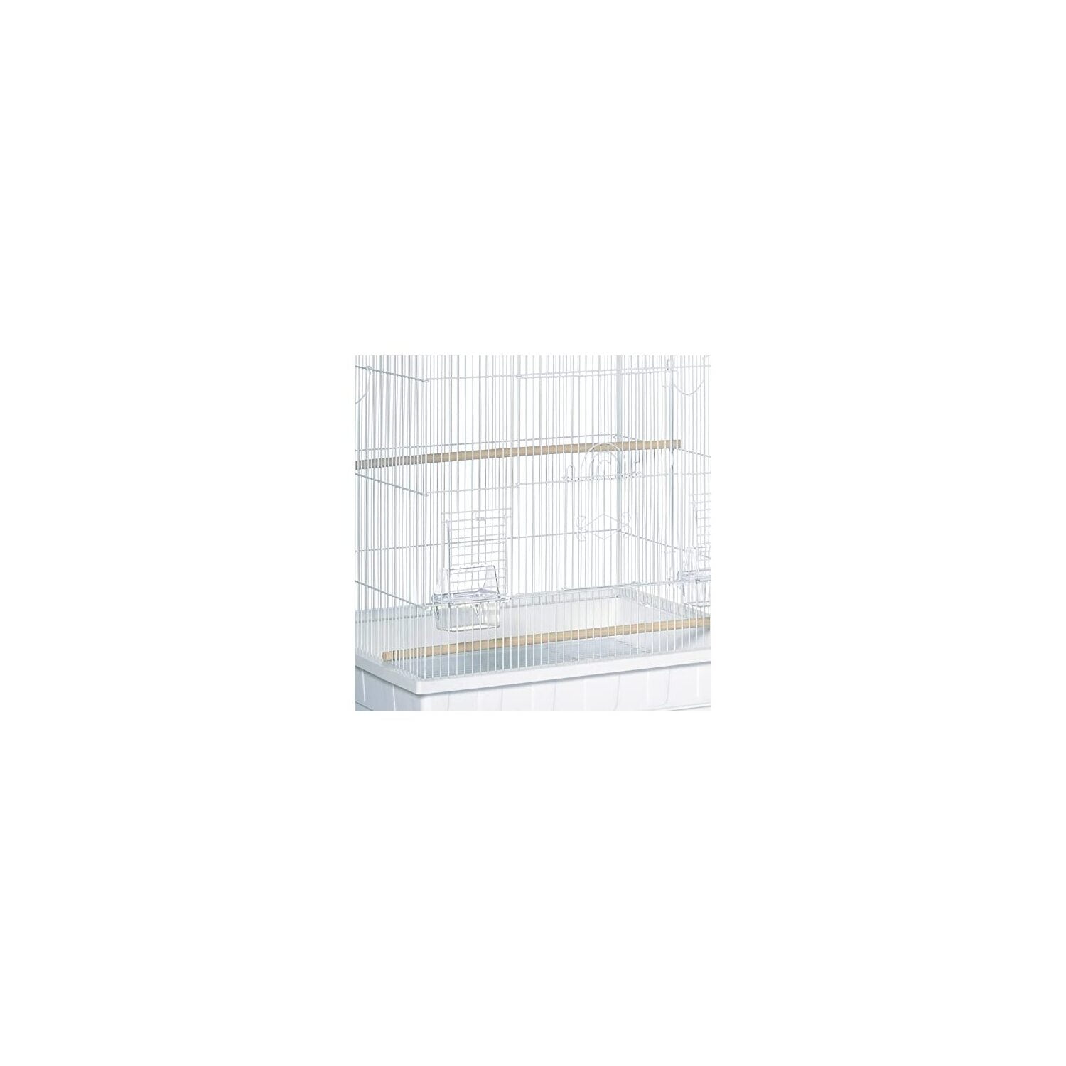 Square Roof Bird Cage - Durable Metal Bird Habitat with Spacious Interior