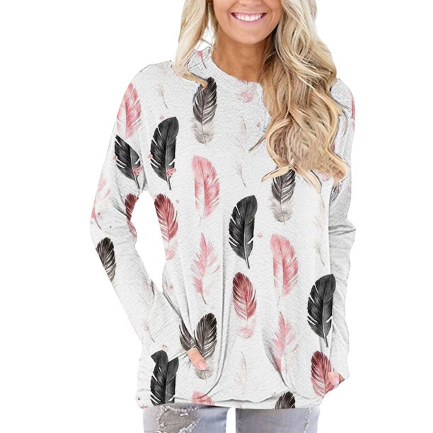 Gibobby Casual Sudadera para Mujer Sudadera de Manga Larga con Cuello Redondo y Ajuste clásico Sudadera para Mujer(Gris,M)