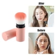 thumbnail image 6 of Unique Bargains Makeup Brush Kit Travel Retractable Angled Highlight Pink 2 Pcs, 6 of 7