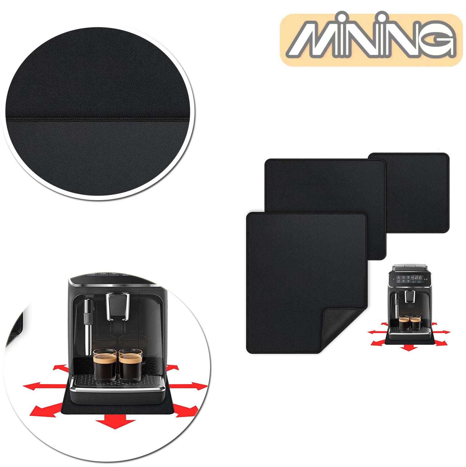 Kitchen Appliance Sliding Mat, Countertop Appliance Slider Kitchen  Accessories Mixer Mover Slide Mat for TM6 Stand