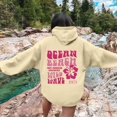 thumbnail image 1 of Women'S Plain Basics Brushed Letters Loose Fit Hooded Sweats, 1 of 2