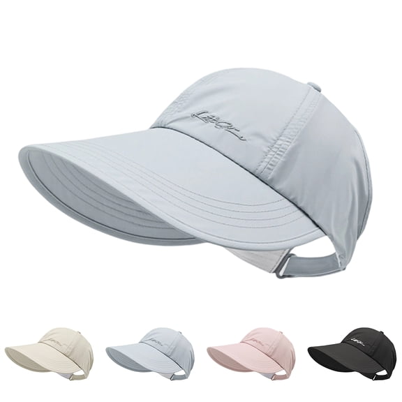 Lumtrix Sun Protection Baseball Hat for Men and Women Lightweight Wide Large Brim Visor Adjutable Quick Dry Ponytail Cap Sky Blue
