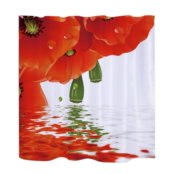 Cortina de ducha transparente, accesorios de decoración para baño con 12 ganchos.
