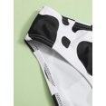 thumbnail image 4 of Trajes de baño para niñas de 3 piezas, traje de baño bikini con estampado de vaca y pantalones cortos, 4 of 5
