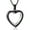 Black, variant on Clear Glass Heart Cremation Urn Necklace for Ashes Urn Holder Necklace Keepsake Memorial Pendant Including Box/Fill Kits